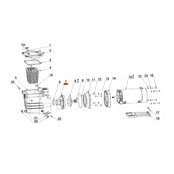 Diffuser Assembly for Model 75150 1.5 HP In Ground Pool Pump (Part 75150DIFFUSER)