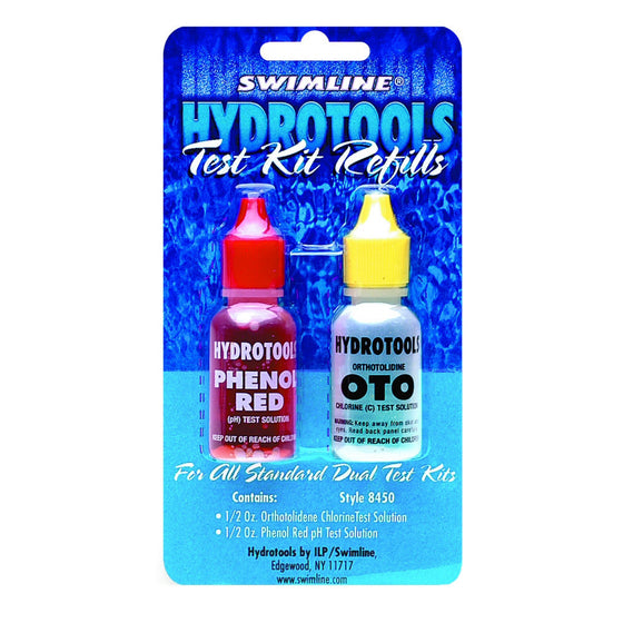 Replacement OTO Chlorine Test and Phenol Red Solutions in 1/2 Ounce Bottle (#8450)