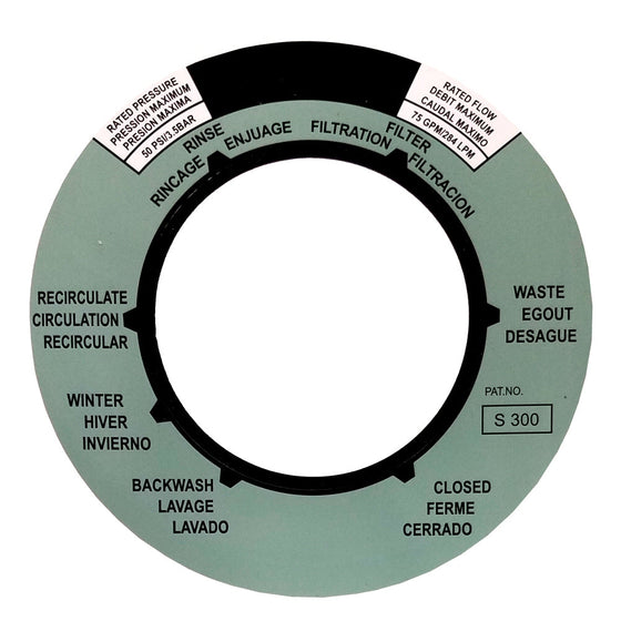 Six (6) Way Filter Valves Replacement Label