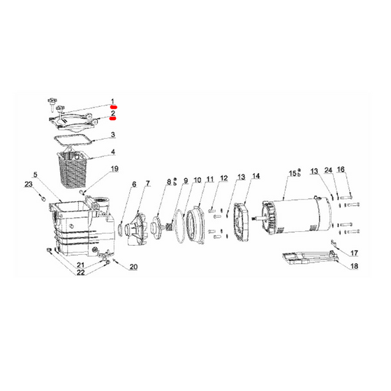 Debris Trap Cover & Thumbscrews for Model 75150 In Ground Pool Pump (Part 75150COVER)