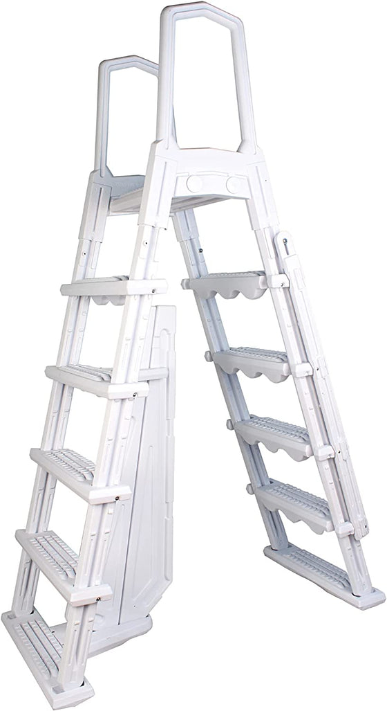 A-Frame Above Ground In Pool Ladder with Barrier (#87975)