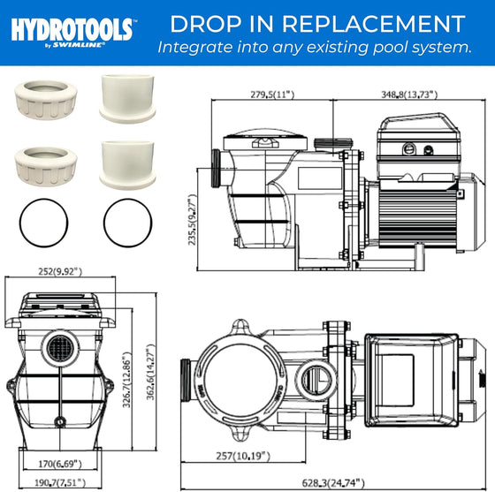 Auto-Flo Variable Speed 3 HP Pool Pump - Universal (#73300)