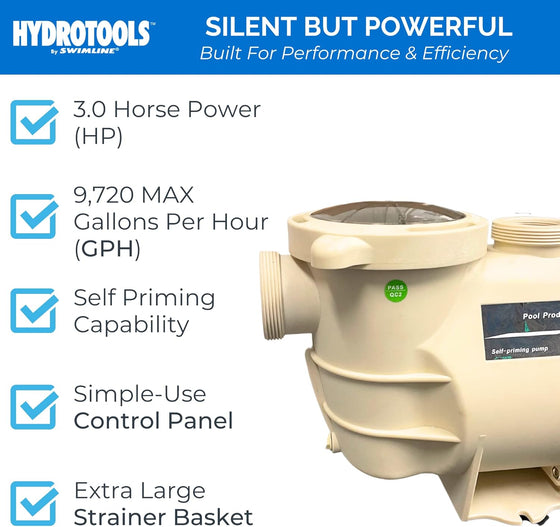 Auto-Flo Variable Speed 3 HP Pool Pump - Universal (#73300)