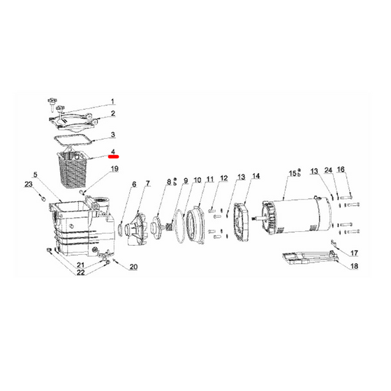 Pump Housing Debris Basket for 75150 In Ground Pool Pump (Part 75150BASKET)