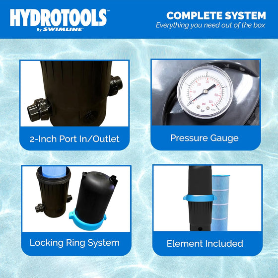 200 Sq Ft Pool Cartridge Filter Tank and Element (#76202)
