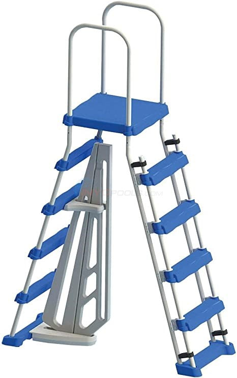 A-Frame Pool Ladder w/ Safety Barrier (#87950)