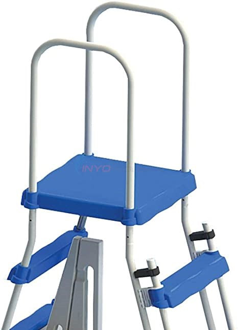 A-Frame Pool Ladder w/ Safety Barrier (#87950)