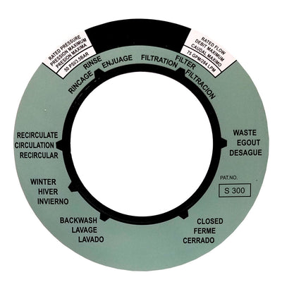Six (6) Way Filter Valves Replacement Label