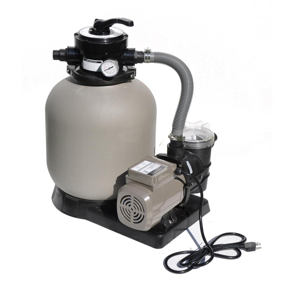 Model 71405T Complete 1/2 HP, 2400 GPH, 14" Tank Sand Filter System with Timer