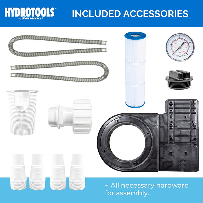 Hydrotools Model 76071 SURE-FLO 70 SQ FT Cartridge Filter System with 0.9 THP Pump