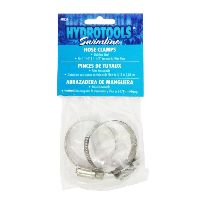 Hydrotools Hose Clamp 2 Pack for 1.25" & 1.5" Pool Filter Hoses