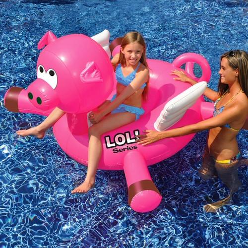 Inflatable Pool Toys Swimline LOL Series Flying Pig Inflatable Ride On Pool Float - Grizzly Supply Co