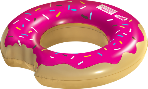 Wham-O Splash Inflatable Strawberry Donut Swimming Pool Ring Float
