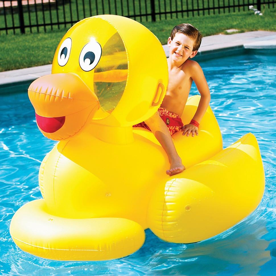 Swimline Giant Inflatable Ride-on Pool Ducky