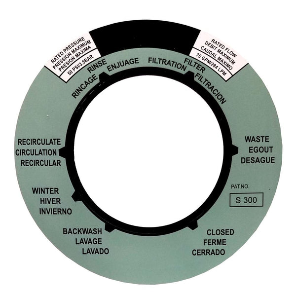 Hydrotools Six (6) Way Filter Valves Replacement Label